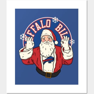 Santa Claus Loves Buffalo Bills Posters and Art